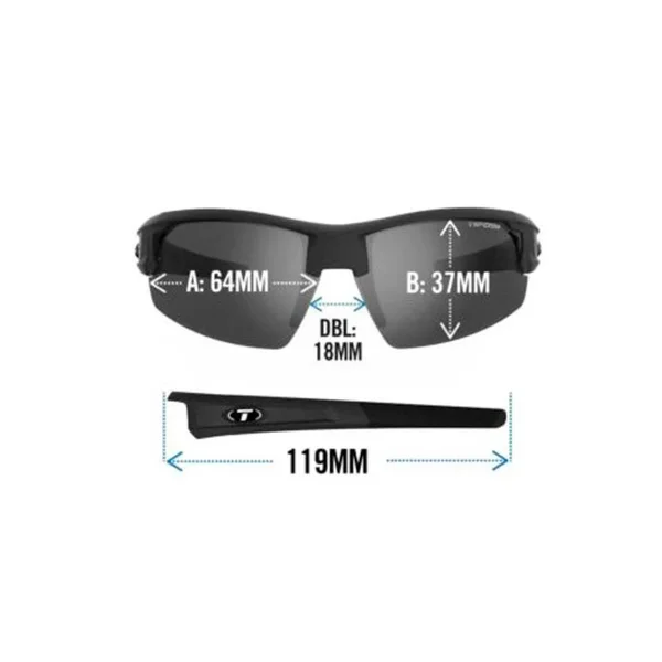 Tifosi Synapse Crystal Blue Sunglasses - Smoke-AC Red -Clear