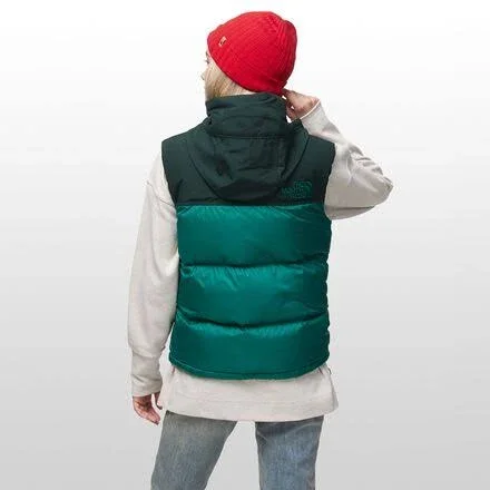 The North Face Eco Nuptse Vest - Women's Evergreen/Scarab Green, M