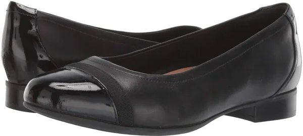 Women's Clarks Un Blush Cap Ballet Flat - Size: 10 Wide, Black