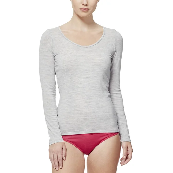 Icebreaker Siren Sweetheart Long-Sleeve Top - Women's Gritstone Heather - L