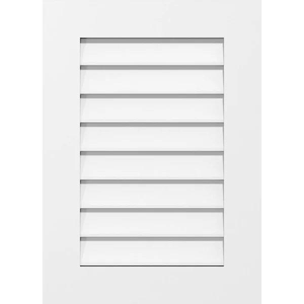 Ekena Millwork GVPVE38X2001SN 38x22W x 20x22H Vertical Surface Mount PVC Gable Vent: Non-Functional - w/ 3-1/2x22W x 1x22H Standa