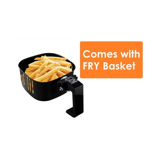 Ovente Electric Air Fryer 3.2-qt with Non-Stick Fry Basket & Pan White FAD61302W