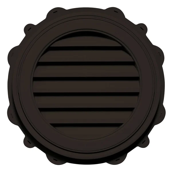 Mid America Round Vinyl Gable Vent - 22 inch - 345 Musket Brown by BuyMBS.com