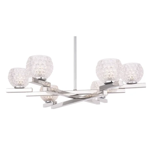 Woodbridge Lighting 18516 Jewel 6-Light Chandelier Opal Cylinder Glass