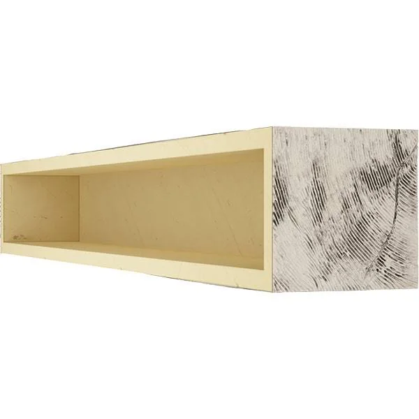 Ekena Millwork MANUSD04X08X60BP 4x22H x 8x22D x 60x22W Sandblasted Faux Wood Fireplace Mantel, Burnished Pine