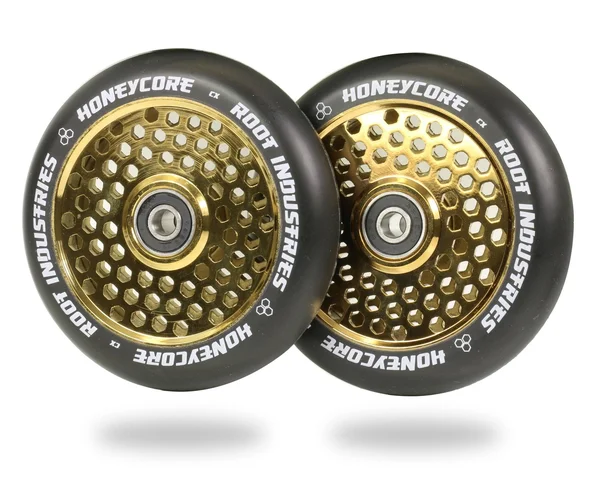 Root Industries - 120mm Honeycore Wheels - Black - Gold