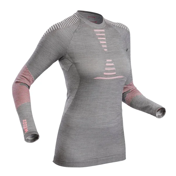 Wedze Women's X-Warm 900 - Ski Base Layer Top in Carbon Gray, Size L/XL