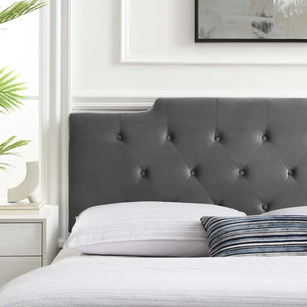 Modway Juliet Tufted King/California King Performance Velvet Headboard - Navy