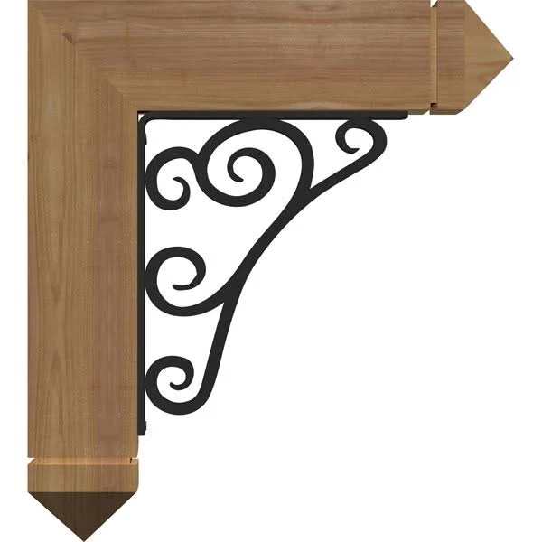 Ekena Millwork 3 1/2 inchw x 18 inchd x 20 inchh Tristan Arts & Crafts Ironcrest Smooth BRACKET - Western Red Cedar (2 inchw
