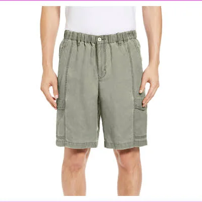 Tommy Bahama Linen The Dream Cargo Shorts - Mens, S, Lentil
