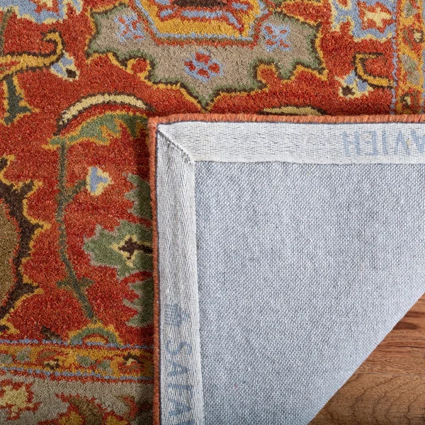 Safavieh Heritage HG734D Rust, Beige Rug 6& x 6& Square