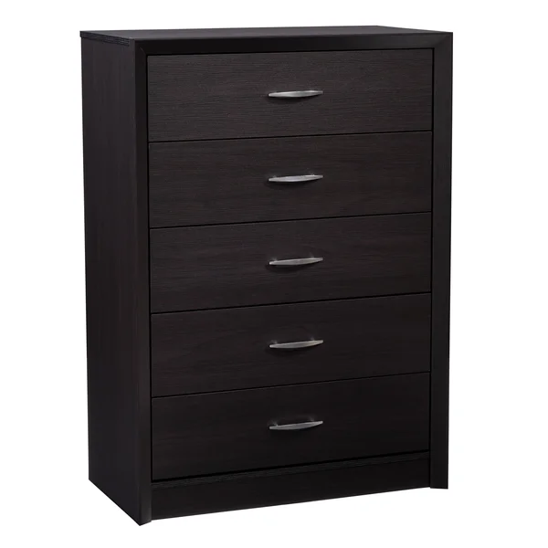 Tall Newport 5 Drawer Dresser Gray Washed Oak - CorLiving
