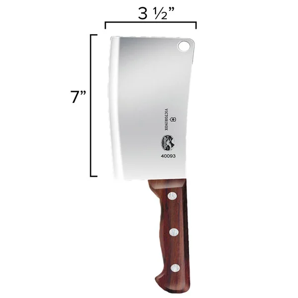 Victorinox 40093 7x22 x 3 1/2x22 Restaurant Cleaver - Rosewood Handle