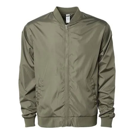 New - Iwpf - Independent Trading Co. - Lightweight Bomber Jacket - Men's, Size: XL, Green