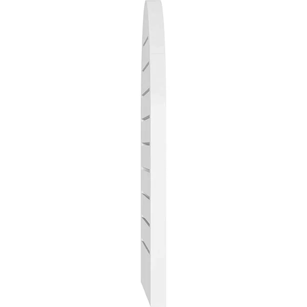 Ekena Millwork GVPRT30X4202SF 30x22W x 42x22H Round Top Surface Mount PVC Gable Vent: Functional, w/ 2x22W x 1-1/2x22P Brickmoul