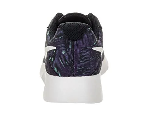 Nike Women's Tanjun Print Running Shoe Size 6 PURPLE/SAIL/BLACK