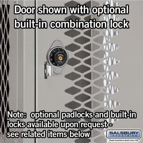 Salsbury Industries 74358BL-U 12x22 Wide Four Tier Vented Metal Locker - 3 Wide - 5 Feet High - 18 Inches Deep - Blue - Unassemb