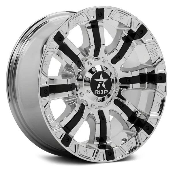 RBP 94R 20x10 6x135/139.7 BP, 4.5 BS, -25mm Offset 87mm CB Chrome w/Black Inserts Wheel