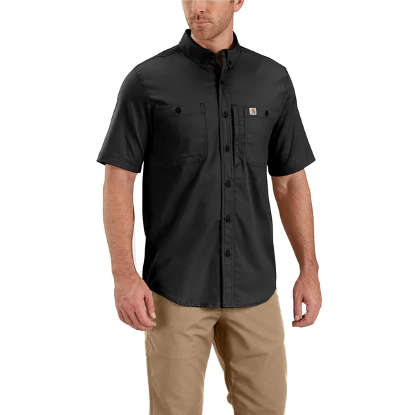 Carhartt Rugged Professional Series Men's Short-Sleeve Shirt, Black, 4XL Tall