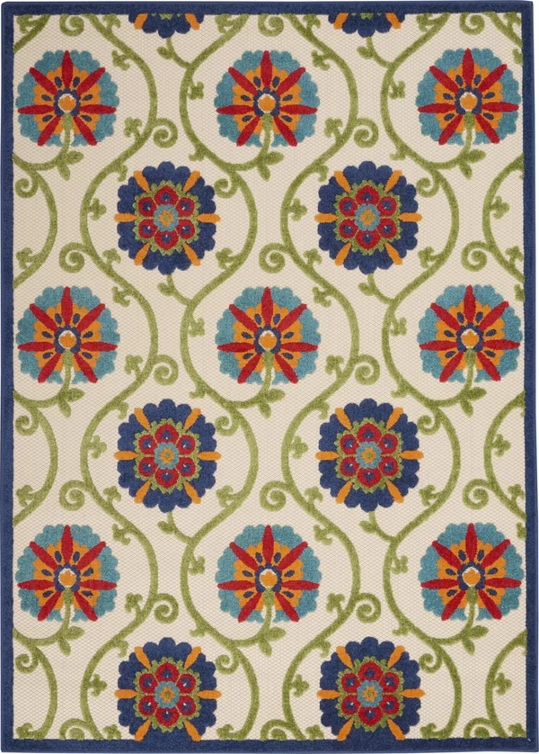Nourison Aloha Area Rug, Blue/Multicolor, 2&3x22 x 8&
