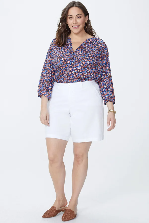Nydj Women's Plus Size Bermuda Short - Optic White, 14W