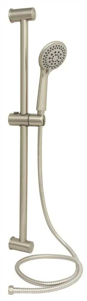 Premier Sliding Bar Shower Set with 5-Function Handheld Shower and 60 in. Stainless Steel Hose - Brushed Nickel