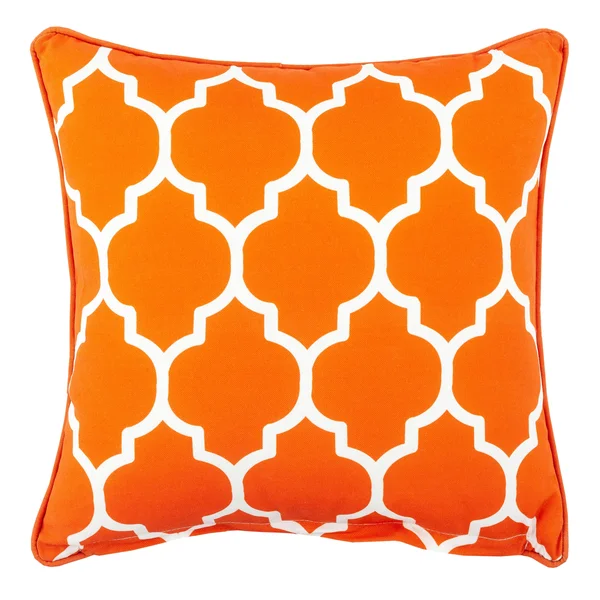 Sonoma Outdoor Pillow, Lime, 17 in. Sq with PIPING - Orange