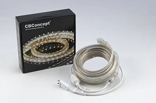 Cbconcept UL Listed, 164 Feet, 18000 Lumen, 4000K Soft White, Dimmable, 120V AC Flexible Flat LED Strip Rope Light, 3000 Units 3