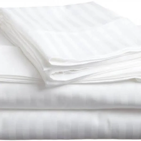 Luxor Treasures 400 Thread Count Egyptian Cotton Stripe Sheet Set - White