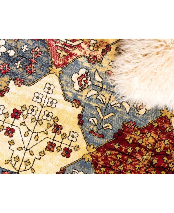 Unique Loom District Book Hill Multi 5 ft. x 8 ft. Area Rug