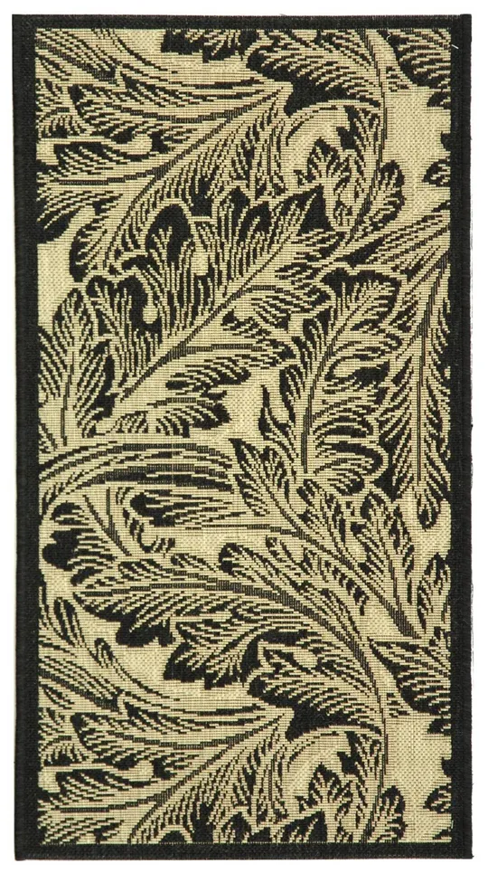 Safavieh Courtyard CY2996-3901 5&3x22 x 7&7x22 Sand, Black Area Rug