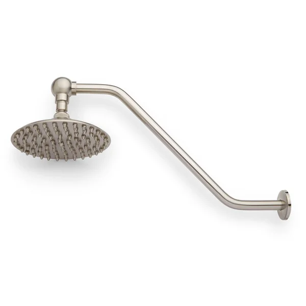 Signature Hardware 12x22 Bostonian Rainfall Nozzle Shower Head 17 1/2x22 S Type Arm Brushed Nickel 400629