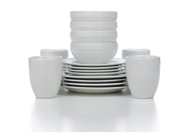 Threshold 16-Piece Round Beaded Dinnerware Set - White