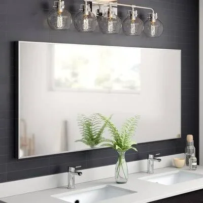 Latitude Run Saterfiel Matte Aluminium Wall Mirror