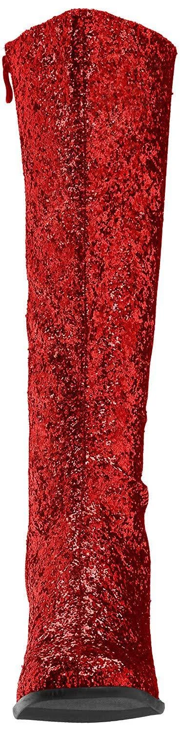 Ellie - Womens Gogo-g Boots Red Glitter - Size-6