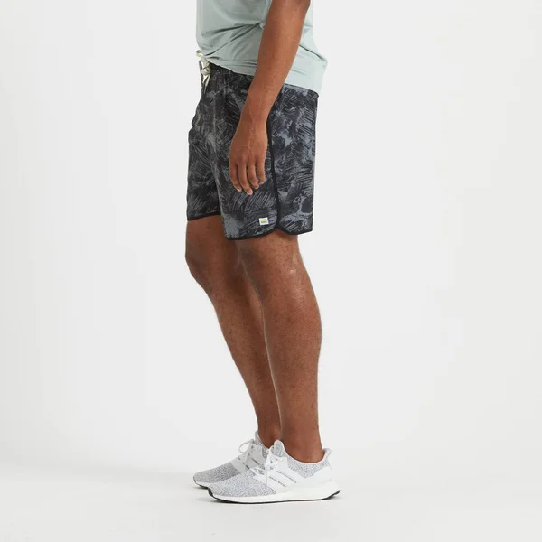 Vuori Men's Banks Short, Medium, Black Scribble