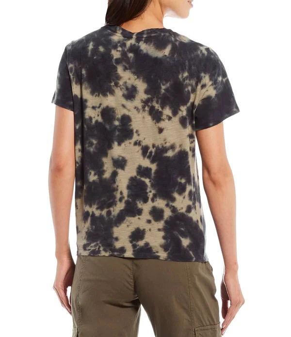 Perfect Knot Tee Tie Dye Green Black - S