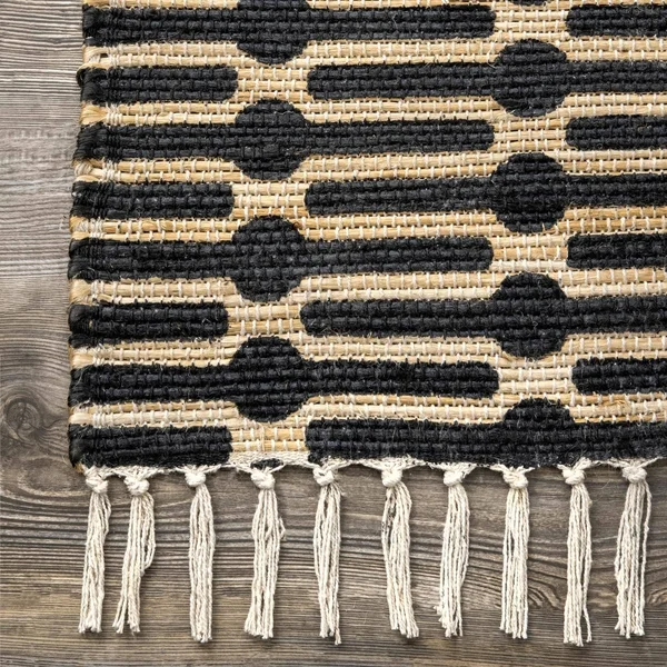 nuLOOM Lavena Printed Winged Trellis Area Rug - Black, 4x6 ft