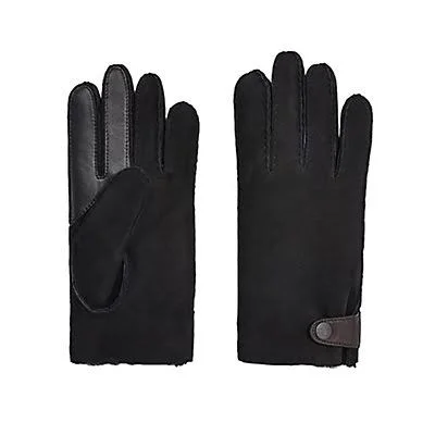 Ugg Men's Sheepskin Side-Tab Tech Gloves - Black - Size x Large