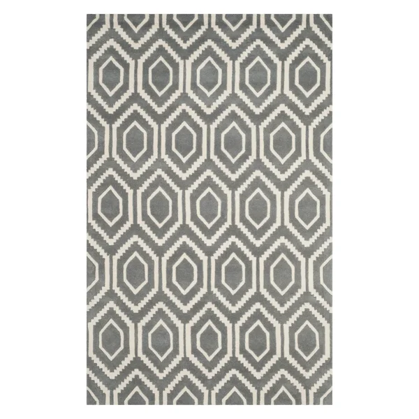 Safavieh Chatham Dark Grey & Ivory 6& x 9& Rug