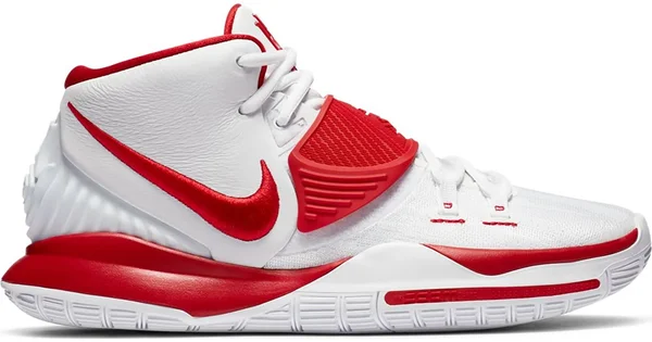Nike Kyrie 6 &White University Red& White/White/University Red Basketball Shoes/Sneakers CZ4938-100 (Size: US 9)