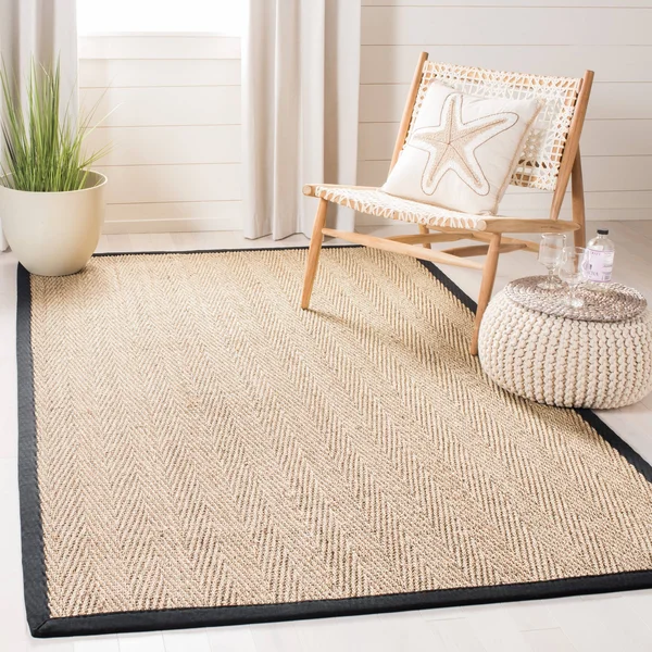 Natural Fiber Rug Natural Beige 5&x8& Safavieh