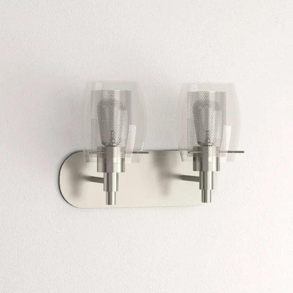 Hampton Bay Lettie 2-Light Satin Nickel Vanity Light