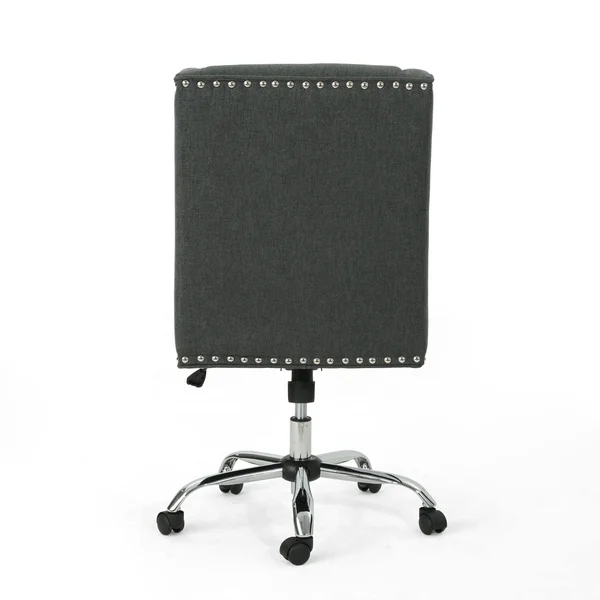 39.75x22 Gray and Silver Contemporary Home Office Desk Chair