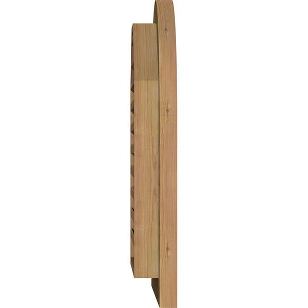Ekena Millwork GVWRT28X3000RFUWR 28x22W x 30x22H Round Top Gable Vent (33x22W x 35x22H Frame Size): Unfinished - Functional, Roug