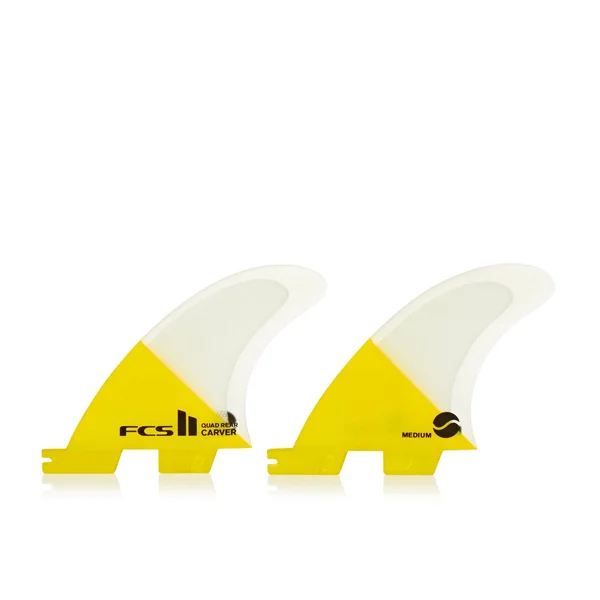 FCS II Carver PC Yellow Medium Quad Rear Fin Set