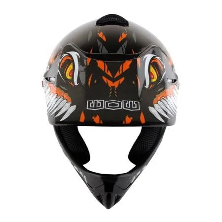 Wow Youth Kids Motocross BMX MX ATV Dirt Bike Helmet Hjoy Dragon Orange - Boy's, Size: Medium