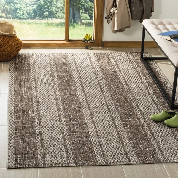 Safavieh Courtyard CY8736-36312 6&7x22 x 6&7x22 Round Light Beige - Light Brown Area Rug
