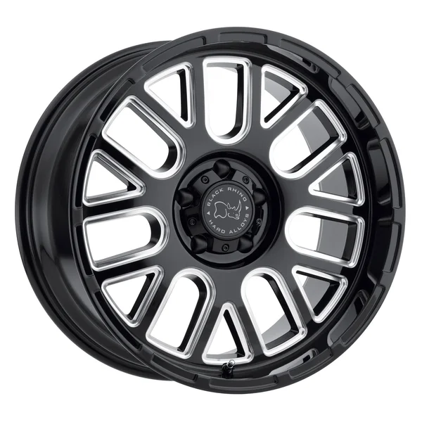 Black Rhino Pismo 20x12 Gloss Black w/Milled Spokes