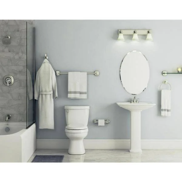 Delta Mandara 4-pc. Bath Hardware Set in SpotShield Brushed Nickel with Towel Ring, Toilet Paper Holder, 24x22 Towel Bar & H